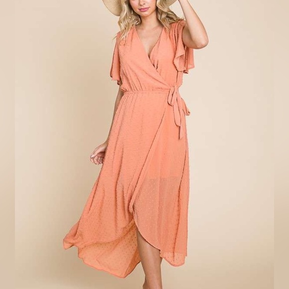 NEW Culture Code PLUS REG Size Orange Swiss Dot Slit Short